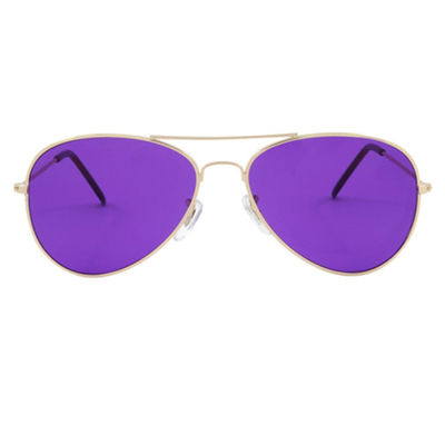 Vidrios mentales clásicos de la terapia de Sunglasses Light Colored del aviador de las lentes polarizados del marco